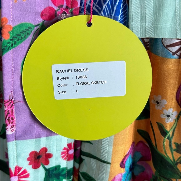 NEW ALDEN ADAIR women's heather dress in floral Size Large. - Picture 9 of 9